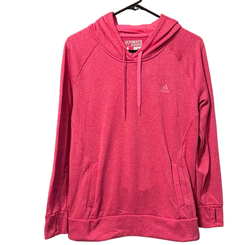 Adidas Ultimate Climawarm Vibrant Pink Pullover Hoodie